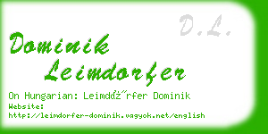 dominik leimdorfer business card